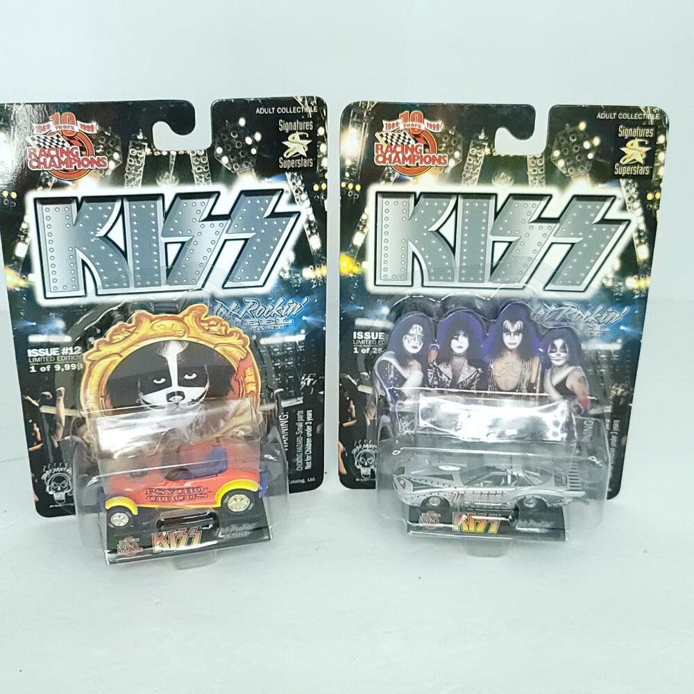 Lot of 2 Racing Champions KISS Limited Edition Diecast Car Psycho Circus NEW